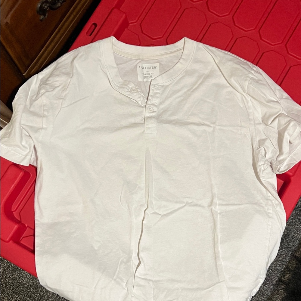Hollister white Henley